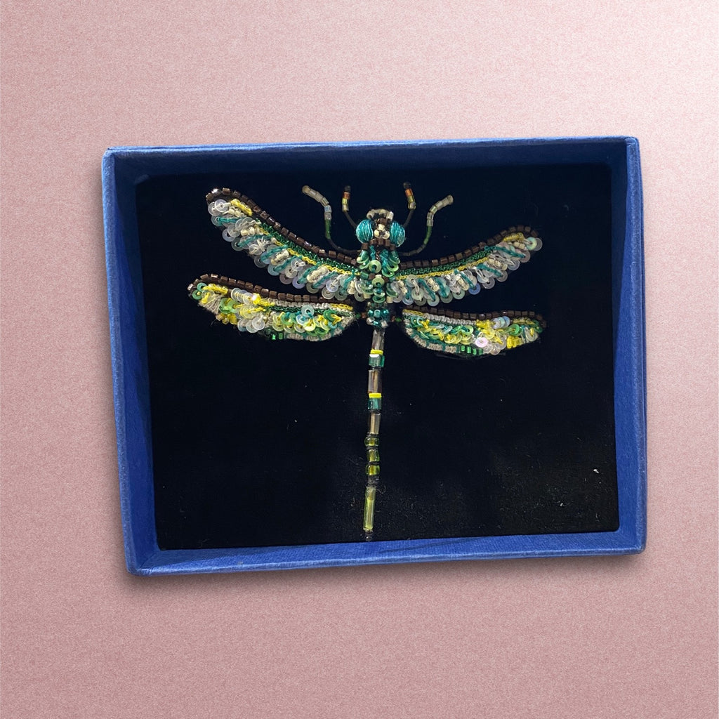 Trovelore Brooch, dragonfly, hand made in india