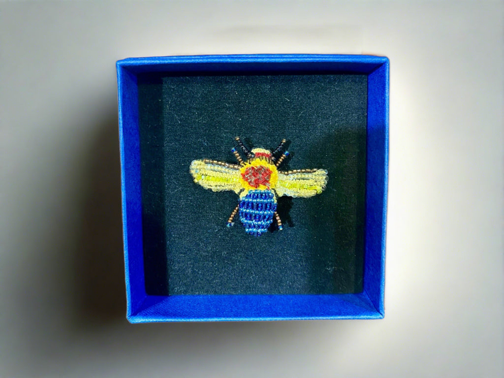Brooch Blue Banded Bee