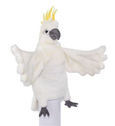 Hansa hand puppet, cockatoo.